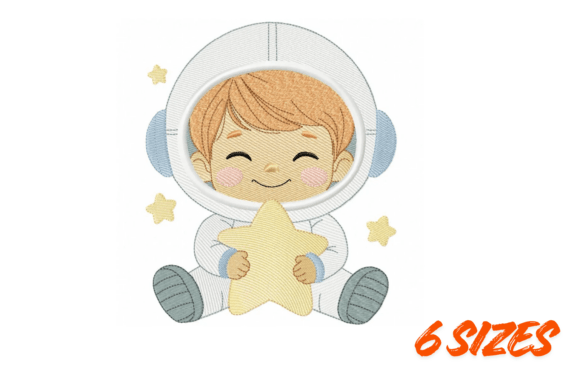 Baby Astronaut Embroidery Design: A Stellar Choice for Etsy Sellers