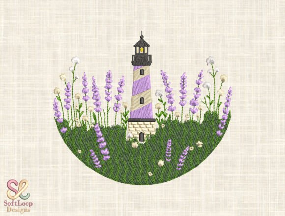 Lighthouse Lavender: A Coastal Dream for Holiday Embroidery