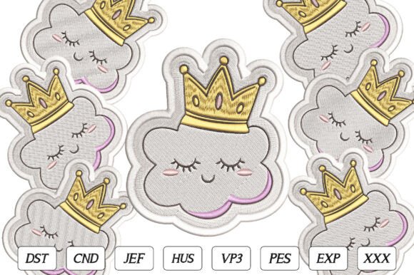 Princess Cloud Embroidery Design: A Sweet Touch for Personalized Gifts