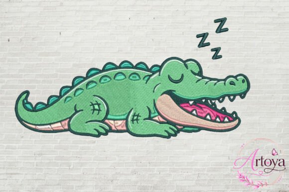 Review: Sleeping Alligator Embroidery Design for Real Projects