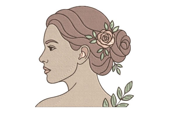 Woman Portrait Embroidery Design Review for Small Business Branding